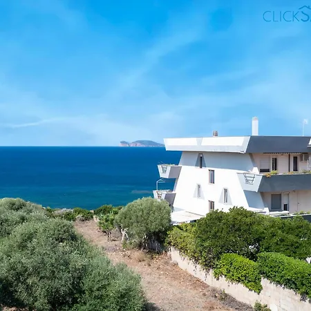 Nereidi Sul Mare Attico Con Incredibile Vista E Verande Per 8 Persone Alghero