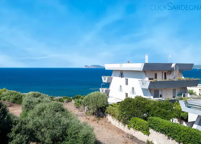 Nereidi Sul Mare Attico Con Incredibile Vista E Verande Per 8 Persone Alghero